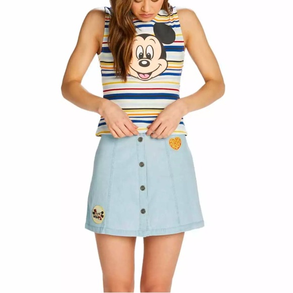 NWT Disney plus size Mickey and Minnie Denim Skirt For Adults in size 2X - Picture 3 of 16